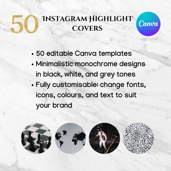 Instagram Highlight Covers - Monochrome Aesthetic - sleek and stylish! - Image 3