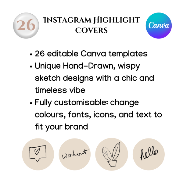 Instagram Highlights - Hand-Drawn Wispy Chic Sketch Style - Image 3