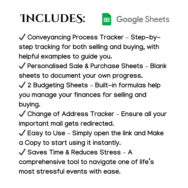 Moving House - Selling and Buying Tracker