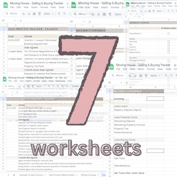 Moving House - Selling and Buying Tracker | Google Sheets Template - Image 5