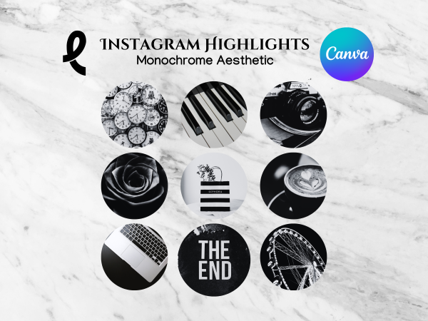 Instagram Highlight Covers - Monochrome Aesthetic - sleek and stylish! - Image 4