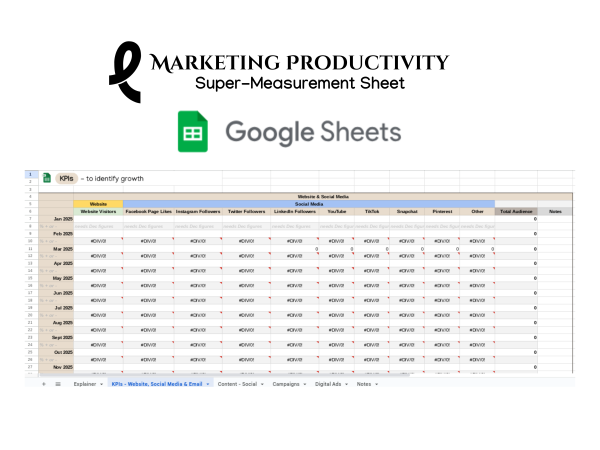 Digital Marketing Tracker - Easy-to-use, time-saving Super-Measurement Sheet! - Image 3