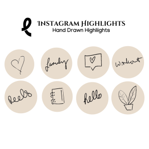Instagram Highlights - Hand-Drawn Wispy Chic Sketch Style