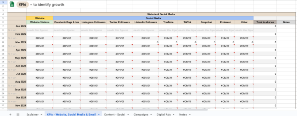 Digital Marketing Tracker - Easy-to-use, time-saving Super-Measurement Sheet! - Image 6