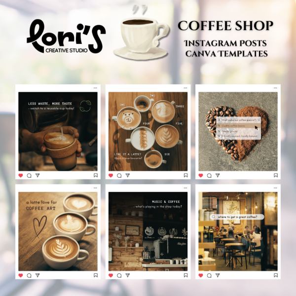 Coffee Shop Instagram Post Templates - A Month of Social Media Success! - Image 2