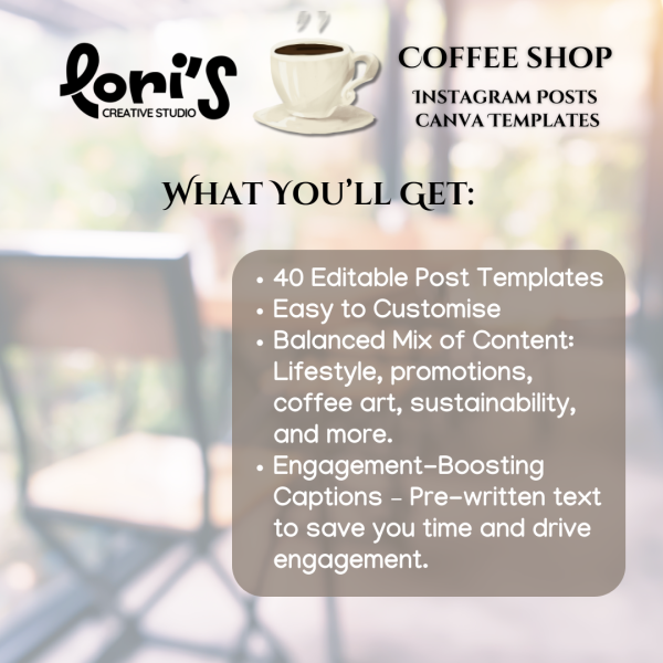 Coffee Shop Instagram Post Templates